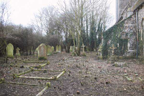 neglected churchyard