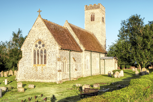 churchyard in morning sun